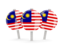 Malaysia. Three round pins. Download icon.