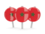 Morocco. Three round pins. Download icon.