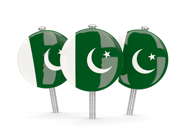 Three round pins. Download flag icon of Pakistan at PNG format