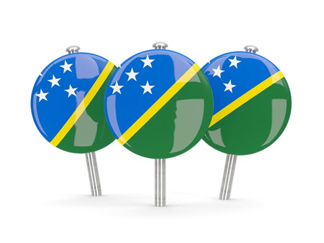 Three round pins. Download flag icon of Solomon Islands at PNG format