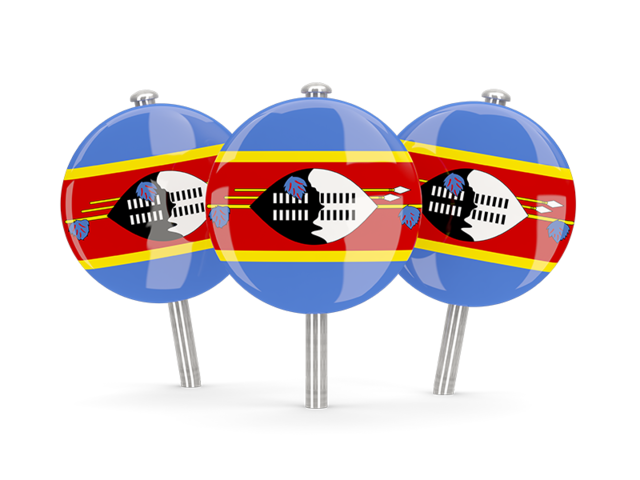 Three round pins. Download flag icon of Swaziland at PNG format