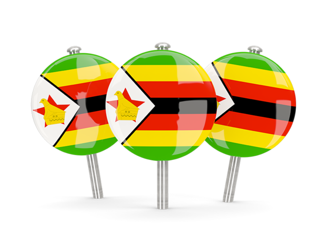 Three round pins. Download flag icon of Zimbabwe at PNG format