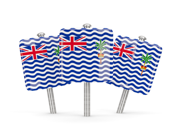 Three square pins. Download flag icon of British Indian Ocean Territory at PNG format