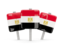 Egypt. Three square pins. Download icon.