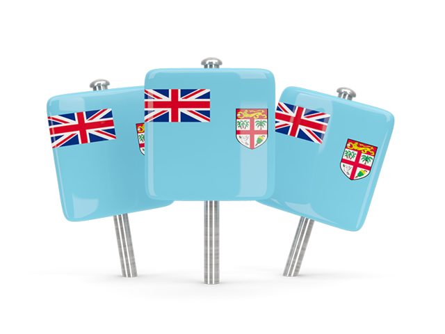 Three square pins. Download flag icon of Fiji at PNG format