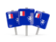 French Southern and Antarctic Lands. Three square pins. Download icon.