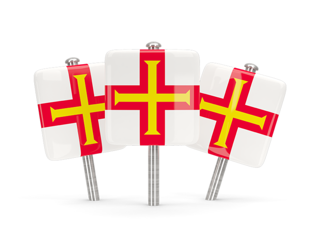 Three square pins. Download flag icon of Guernsey at PNG format