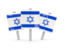 Israel. Three square pins. Download icon.