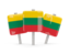 Lithuania. Three square pins. Download icon.