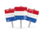 Netherlands. Three square pins. Download icon.