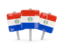 Paraguay. Three square pins. Download icon.