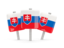 Slovakia. Three square pins. Download icon.