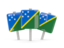 Solomon Islands. Three square pins. Download icon.