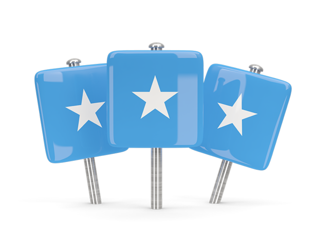 Three square pins. Download flag icon of Somalia at PNG format