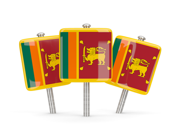 Three square pins. Download flag icon of Sri Lanka at PNG format