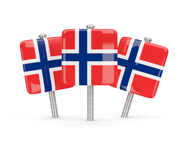 Three square pins. Download flag icon of Svalbard and Jan Mayen at PNG format