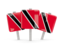 Trinidad and Tobago. Three square pins. Download icon.