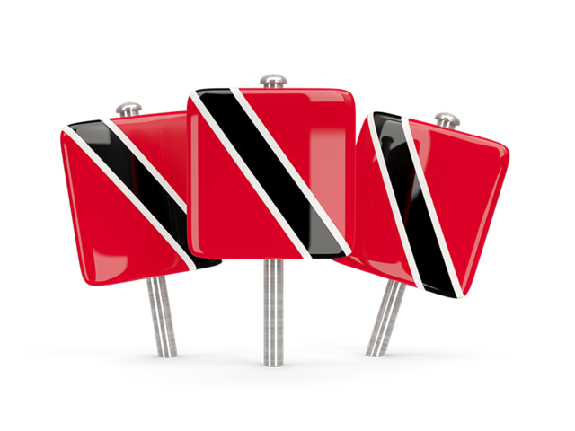 Three square pins. Download flag icon of Trinidad and Tobago at PNG format