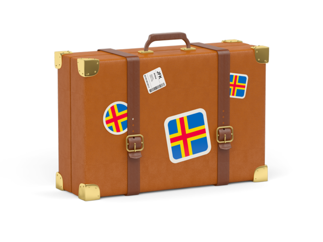 Travel suitcase icon. Download flag icon of Aland Islands at PNG format