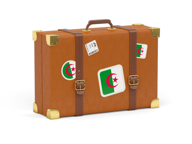 Travel suitcase icon. Download flag icon of Algeria at PNG format