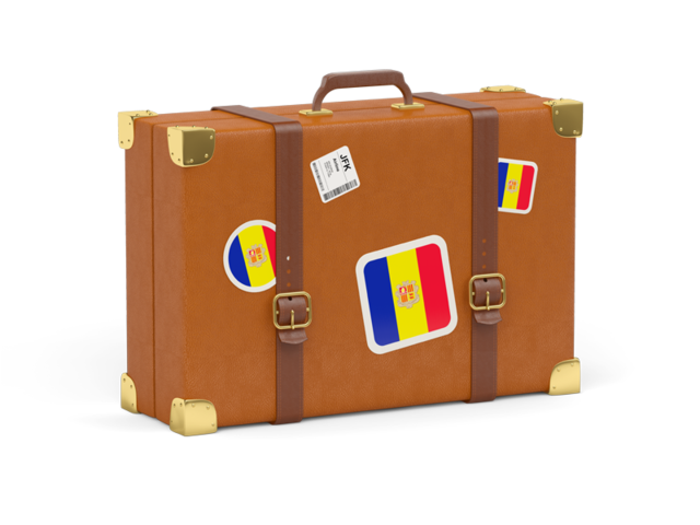 Travel suitcase icon. Download flag icon of Andorra at PNG format