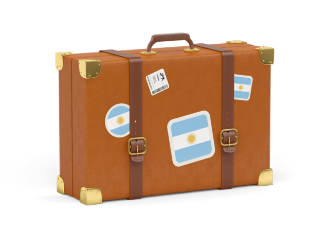 Travel suitcase icon. Download flag icon of Argentina at PNG format