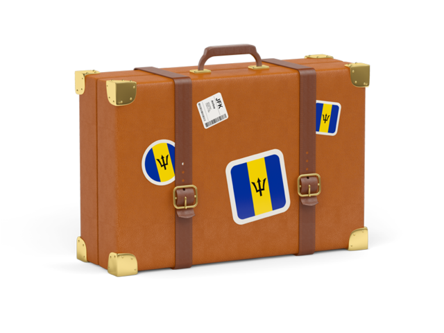 Travel suitcase icon. Download flag icon of Barbados at PNG format
