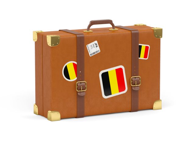Travel suitcase icon. Download flag icon of Belgium at PNG format