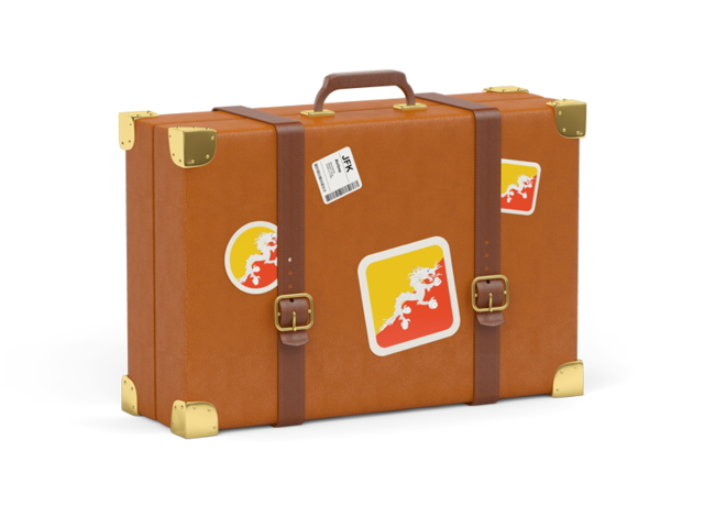 Travel suitcase icon. Download flag icon of Bhutan at PNG format