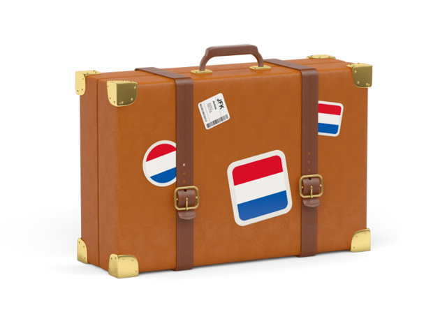 Travel suitcase icon. Download flag icon of Bonaire at PNG format