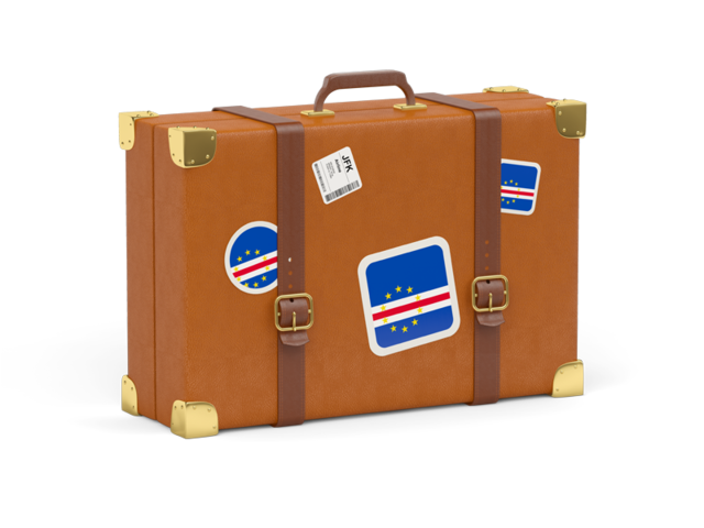 Travel suitcase icon. Download flag icon of Cape Verde at PNG format