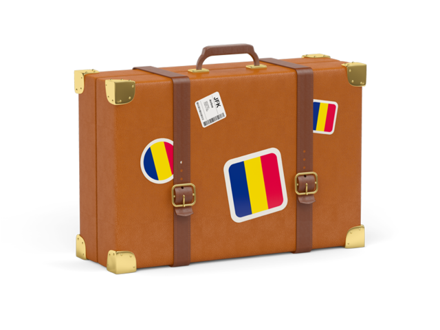 Travel suitcase icon. Download flag icon of Chad at PNG format