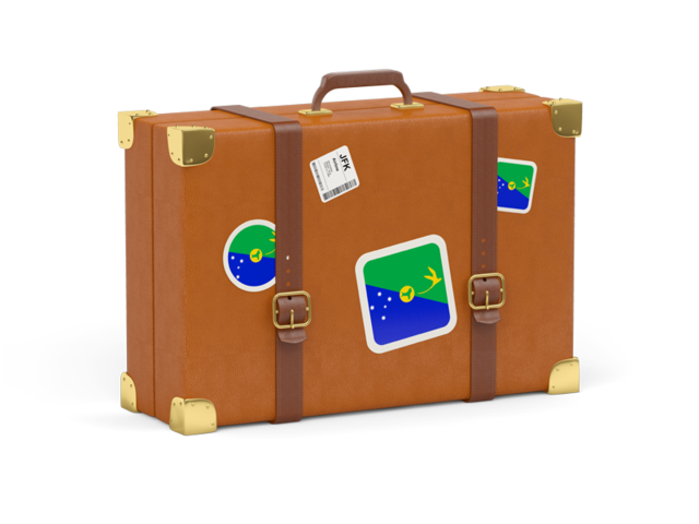 Travel suitcase icon. Download flag icon of Christmas Island at PNG format