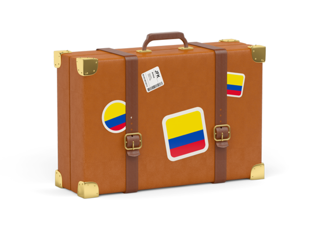 Иконка чемодана. Скачать флаг. Колумбия