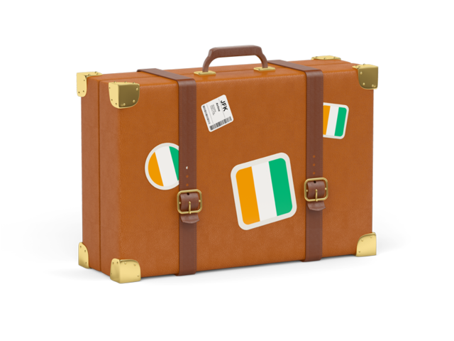 Travel suitcase icon. Download flag icon of Cote d'Ivoire at PNG format