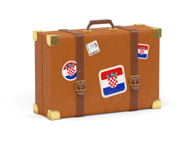 Travel suitcase icon. Download flag icon of Croatia at PNG format