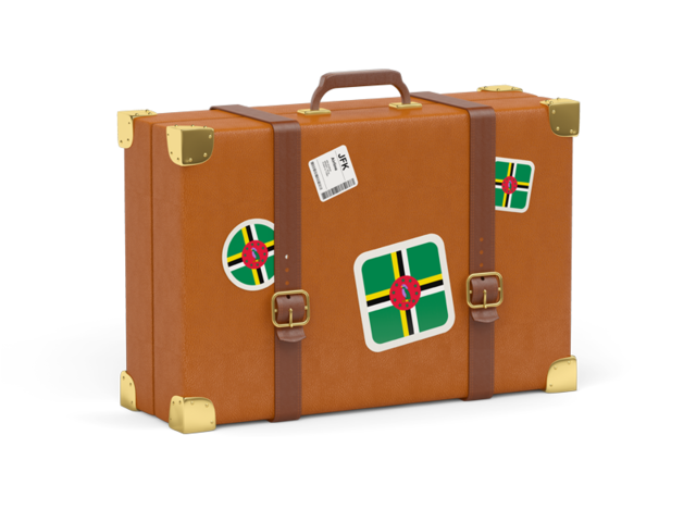 Travel suitcase icon. Download flag icon of Dominica at PNG format