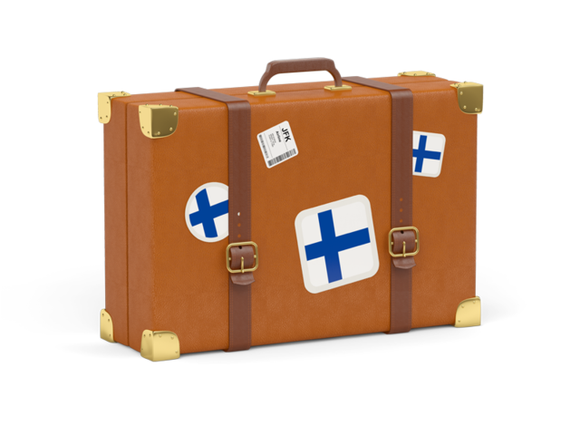 Иконка чемодана. Скачать флаг. Финляндия