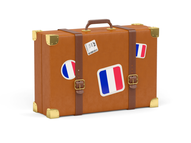 Travel suitcase icon. Download flag icon of France at PNG format