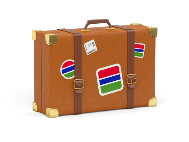 Travel suitcase icon. Download flag icon of Gambia at PNG format
