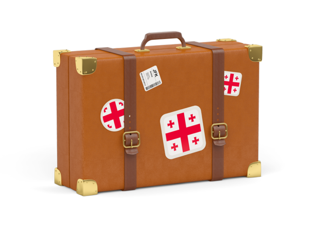 Travel suitcase icon. Download flag icon of Georgia at PNG format