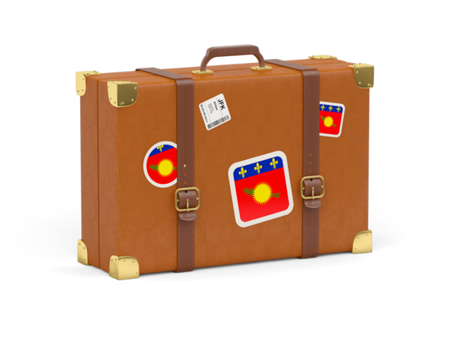 Travel suitcase icon. Download flag icon of Guadeloupe at PNG format