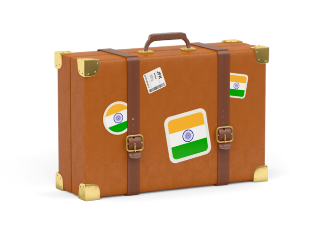 Travel suitcase icon. Download flag icon of India at PNG format