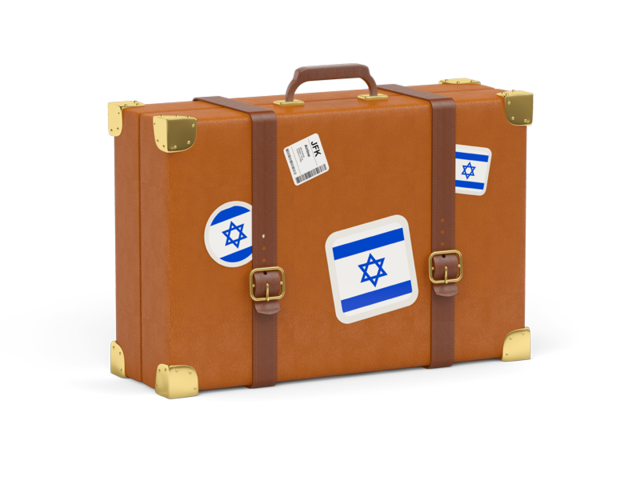 Travel suitcase icon. Download flag icon of Israel at PNG format