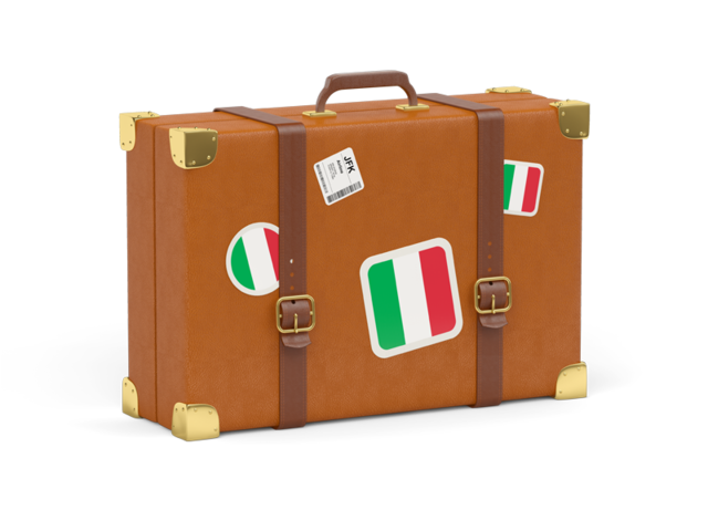 Иконка чемодана. Скачать флаг. Италия