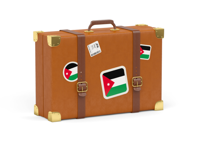 Travel suitcase icon. Download flag icon of Jordan at PNG format