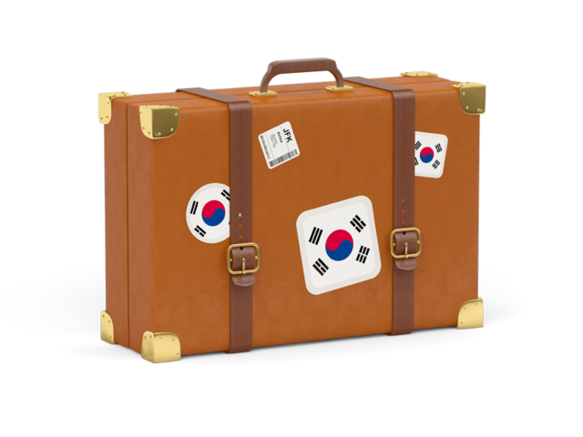 Иконка чемодана. Скачать флаг. Южная Корея