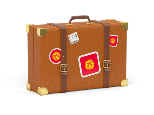 Travel suitcase icon. Download flag icon of Kyrgyzstan at PNG format
