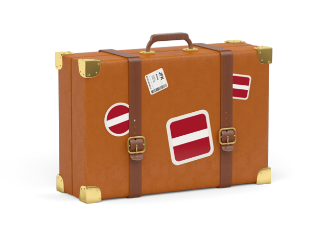 Travel suitcase icon. Download flag icon of Latvia at PNG format