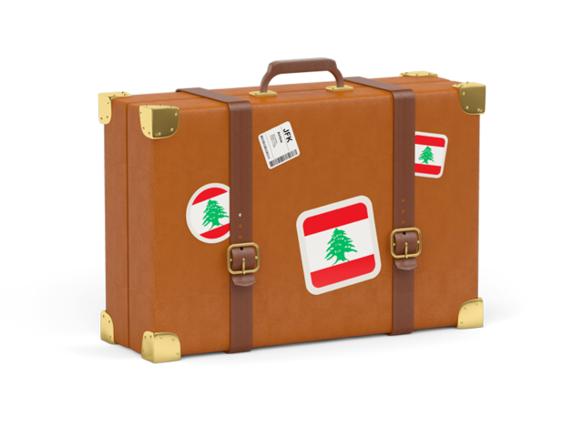 Travel suitcase icon. Download flag icon of Lebanon at PNG format
